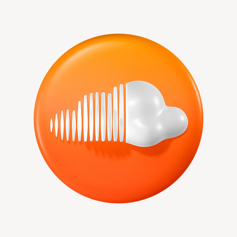 Soundcloud icon for social media in 3D design psd. 25 MAY 2022 - BANGKOK, THAILAND