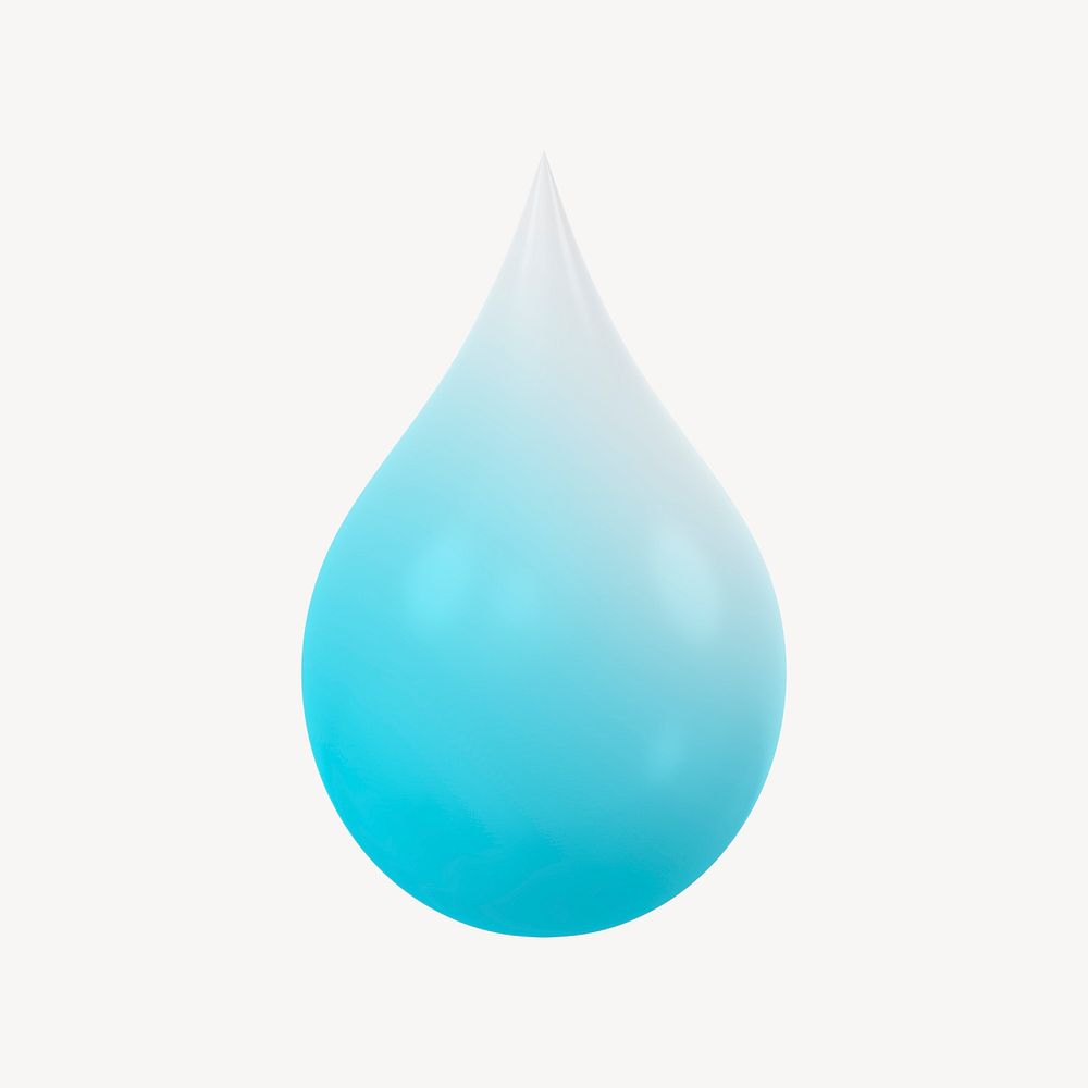 Water drop, environment icon, 3D | Free Icons Illustration - rawpixel