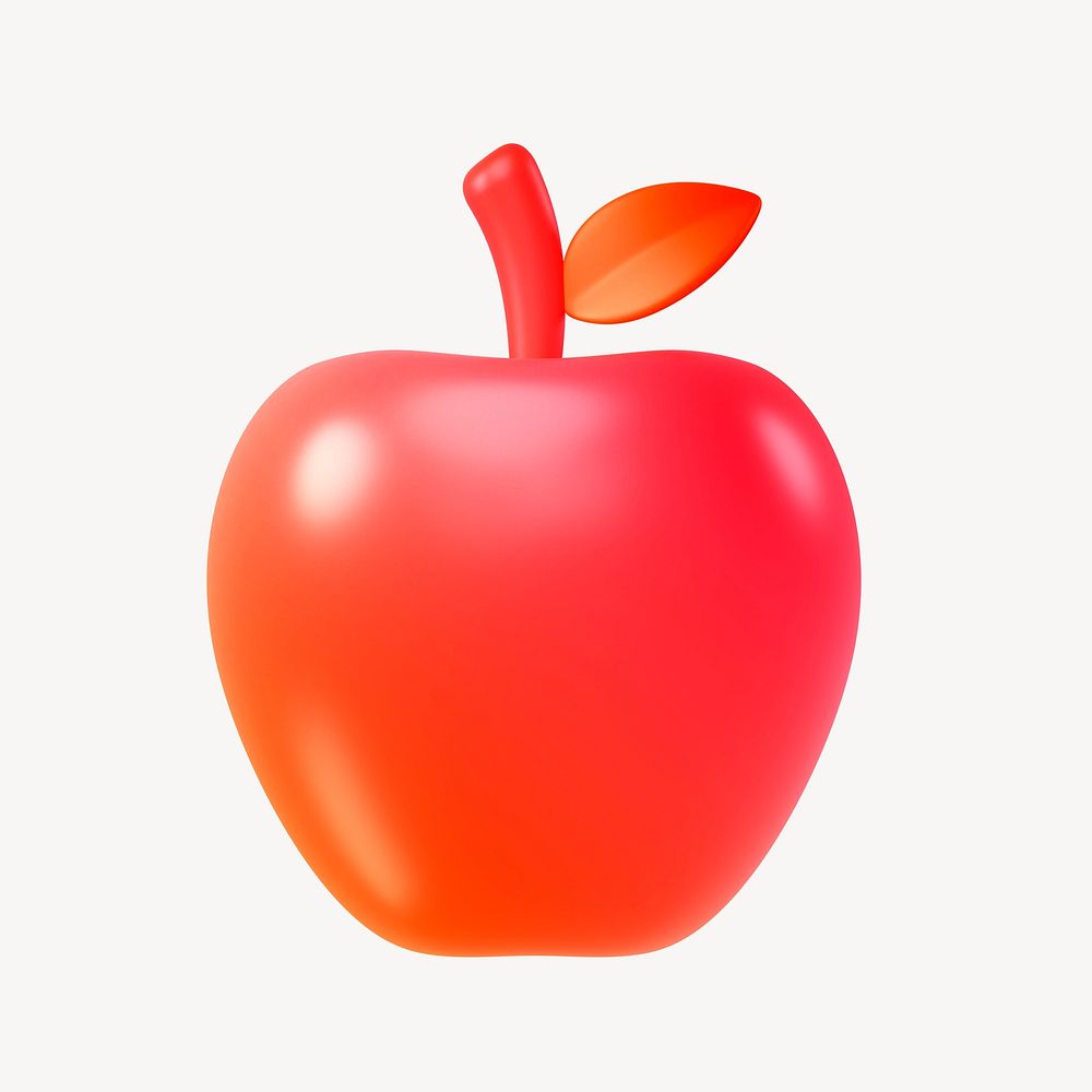 Apple icon, 3D gradient design psd