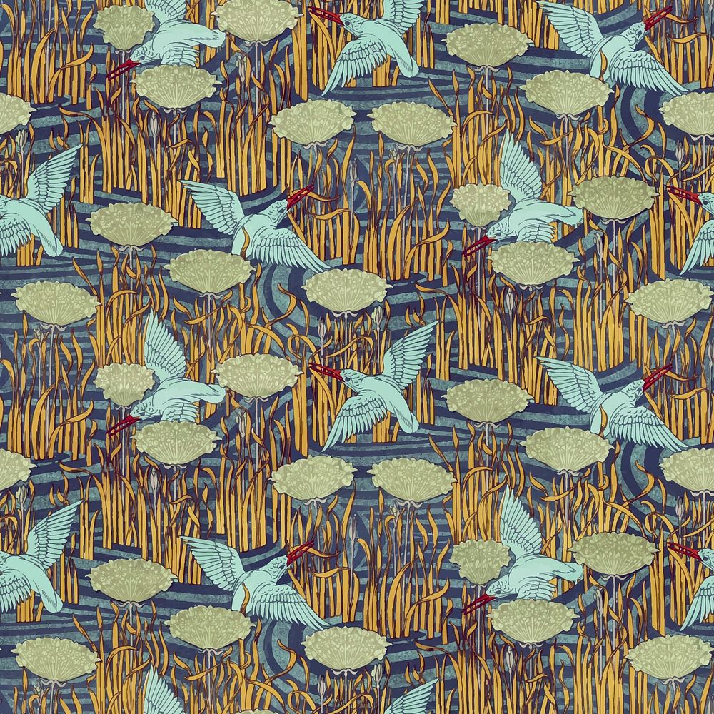 Maurice&rsquo;s bird pattern background, vintage animal, famous artwork remixed by rawpixel vector