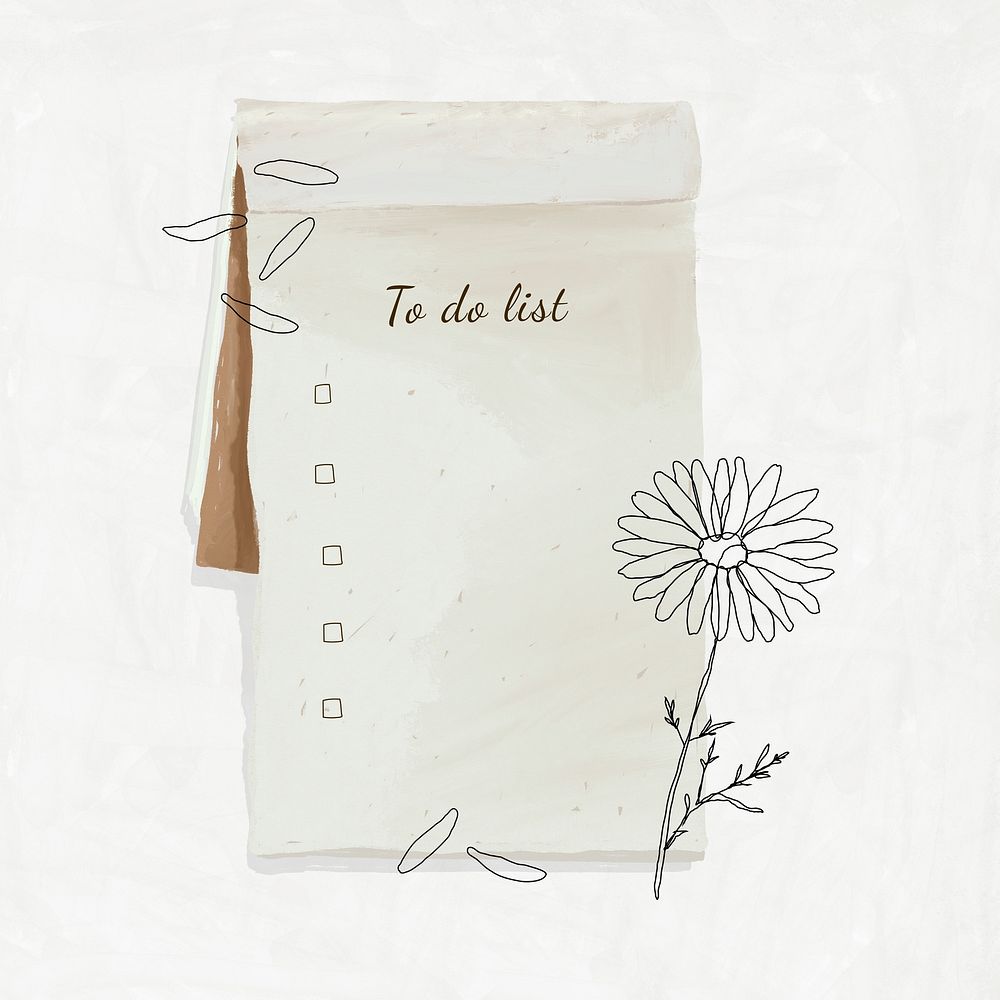 do list, aesthetic stationery doodle Premium Photo Illustration