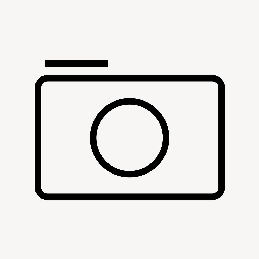 Camera app line icon, minimal design vector