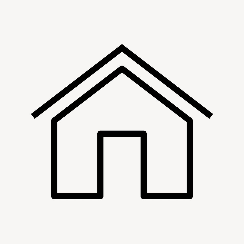 Home line icon, minimal design vector