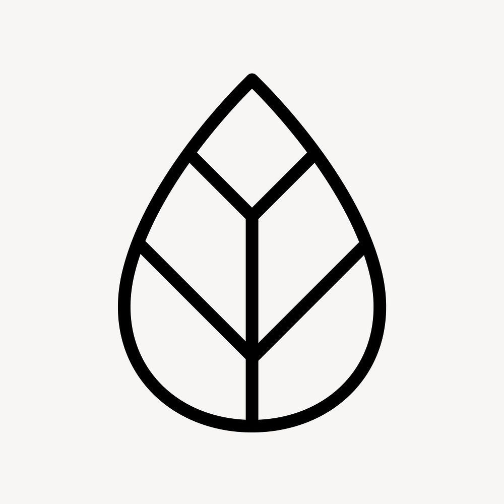 Leaf, environment line icon, minimal design psd