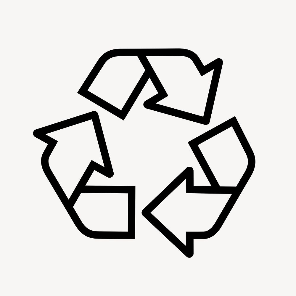 Recycle, environment line icon, minimal design psd