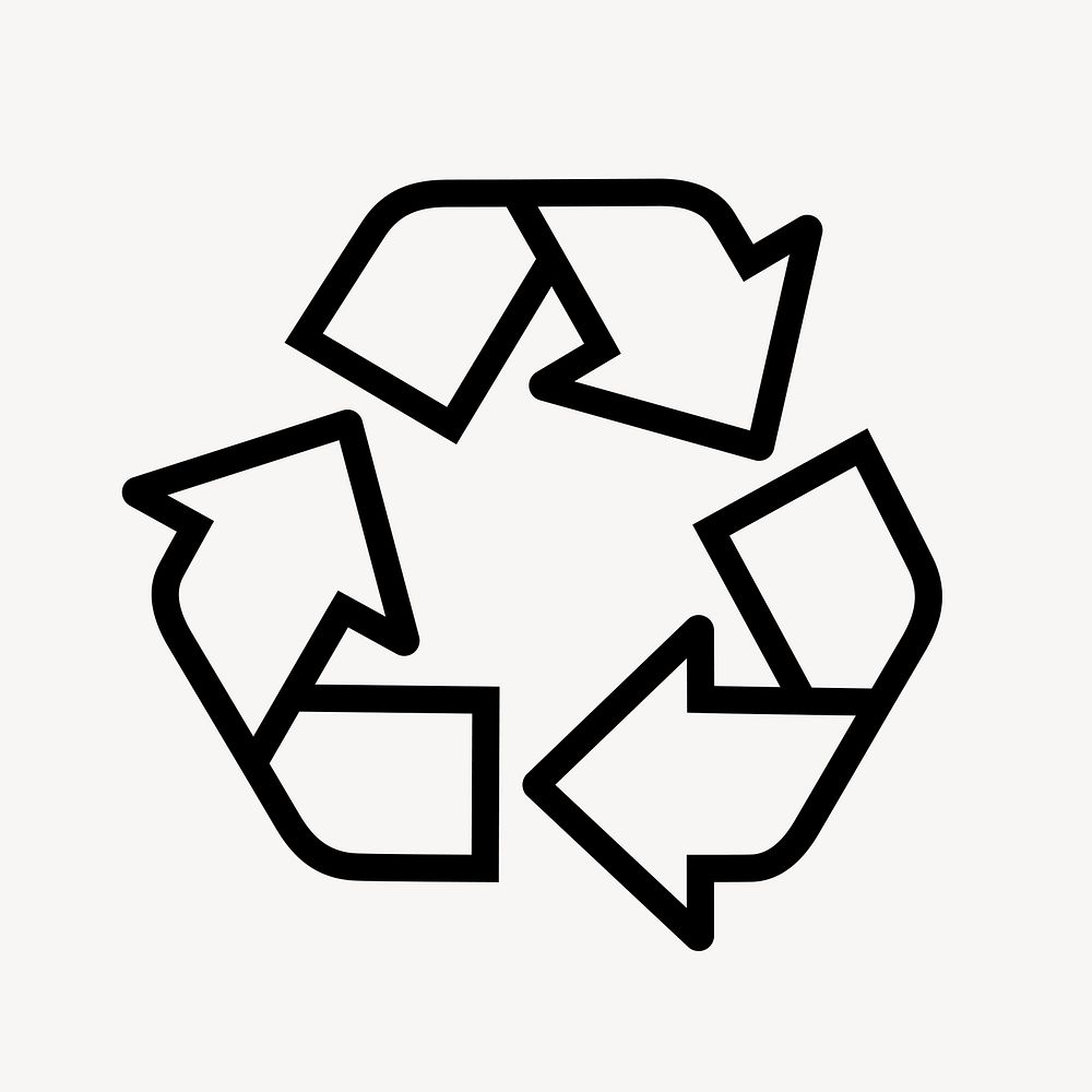 Recycle, environment line icon, minimal design vector