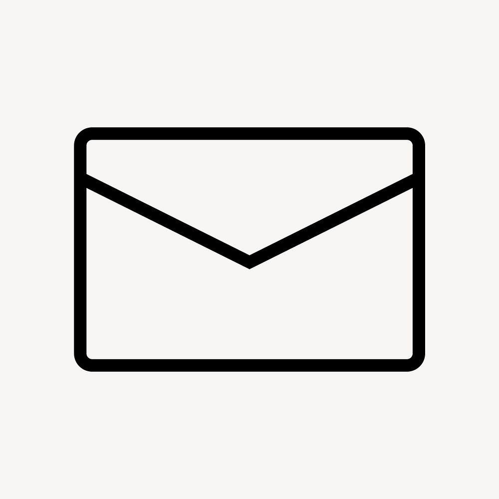 Envelope email line icon, minimal design vector