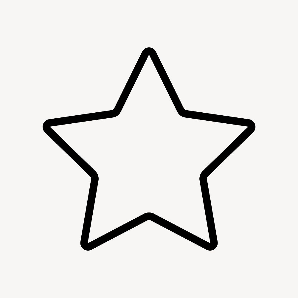 Star shape line icon, minimal design