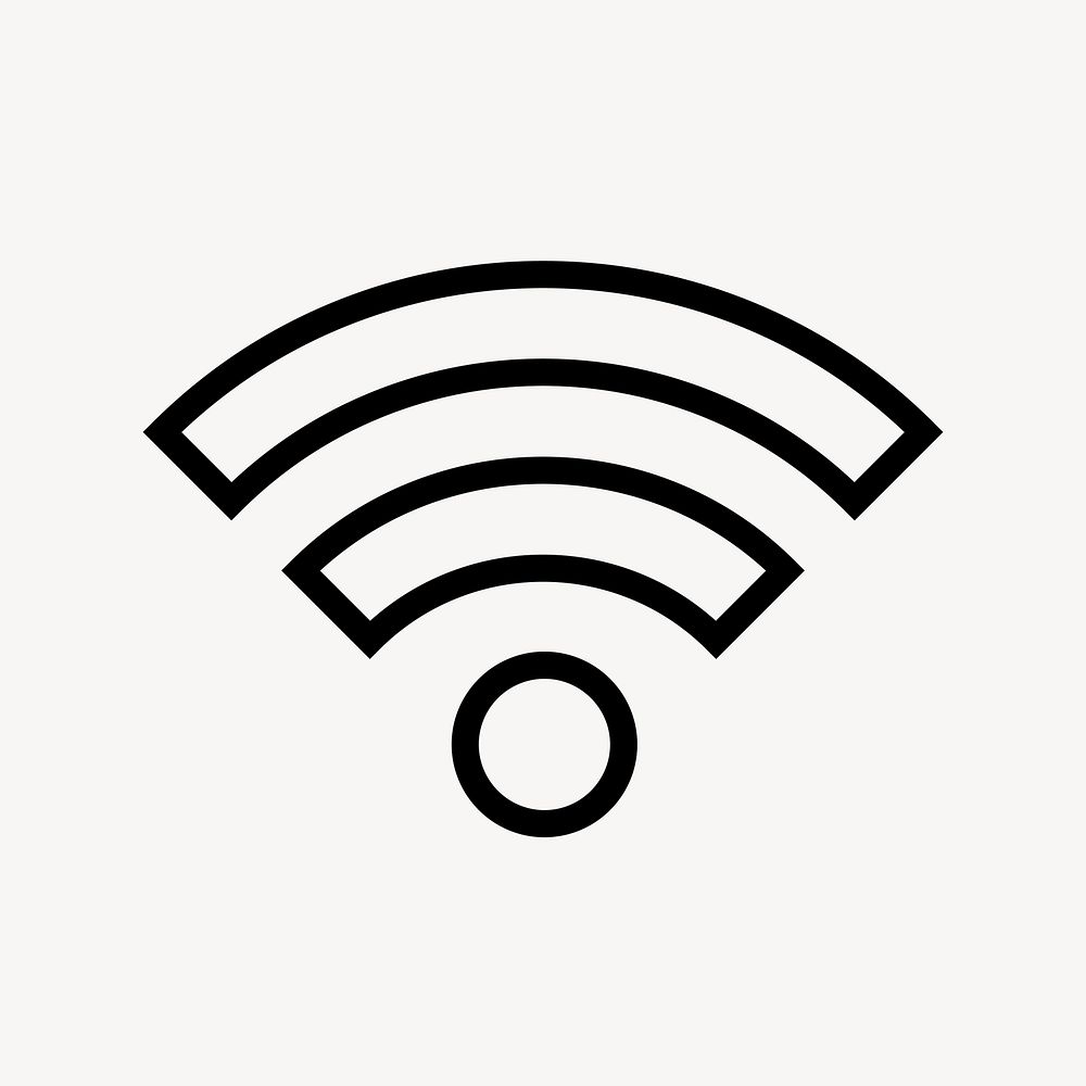 Wifi network line icon, minimal design vector