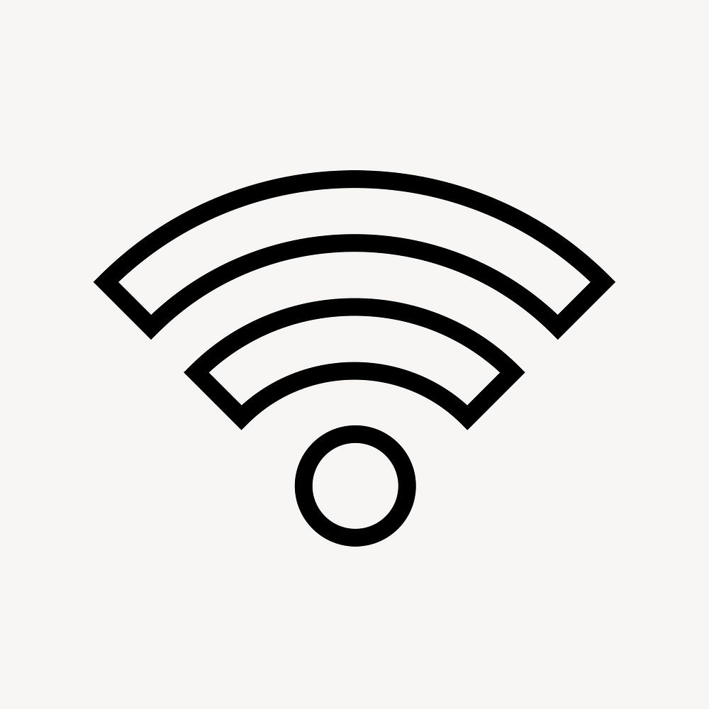 Wifi network line icon, minimal design psd