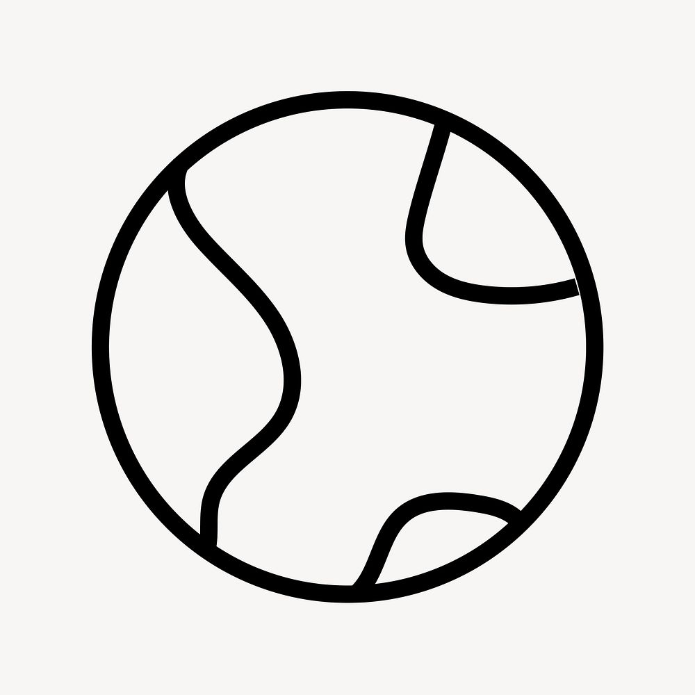 Environment globe line icon, minimal design vector