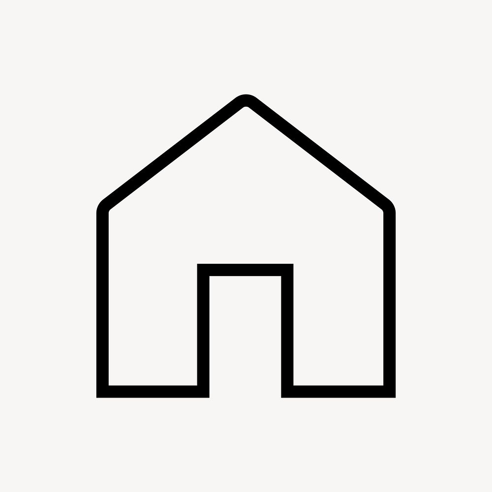 Home line icon, minimal design vector