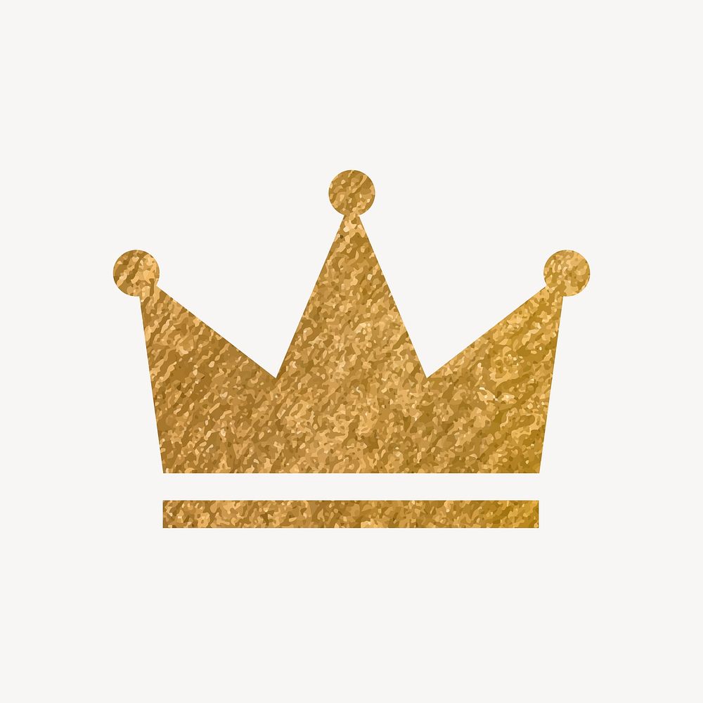 Crown ranking icon, gold illustration vector