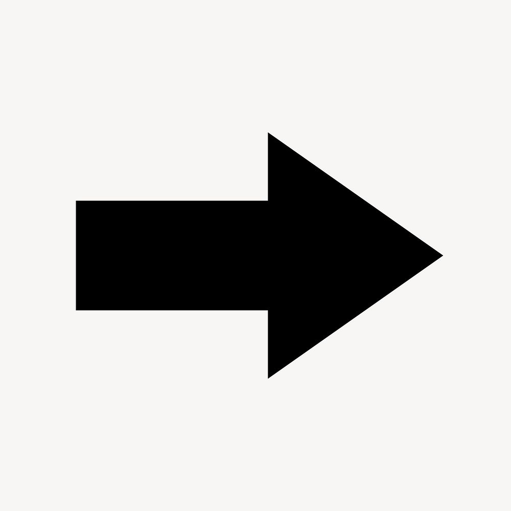 Arrow icon, flat graphic vector