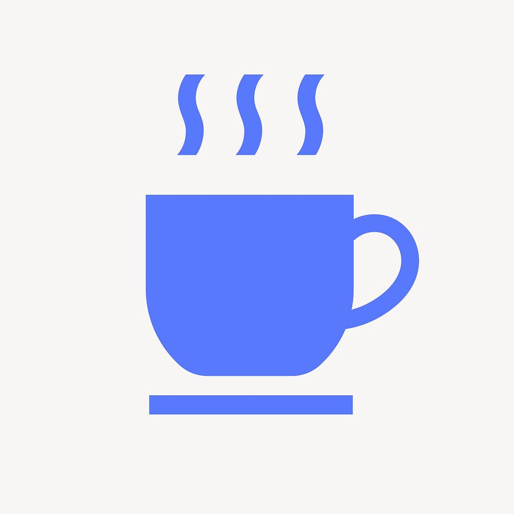 Coffee mug, cafe icon, flat graphic