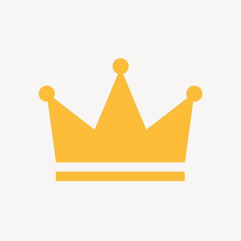 Crown ranking icon, flat graphic vector