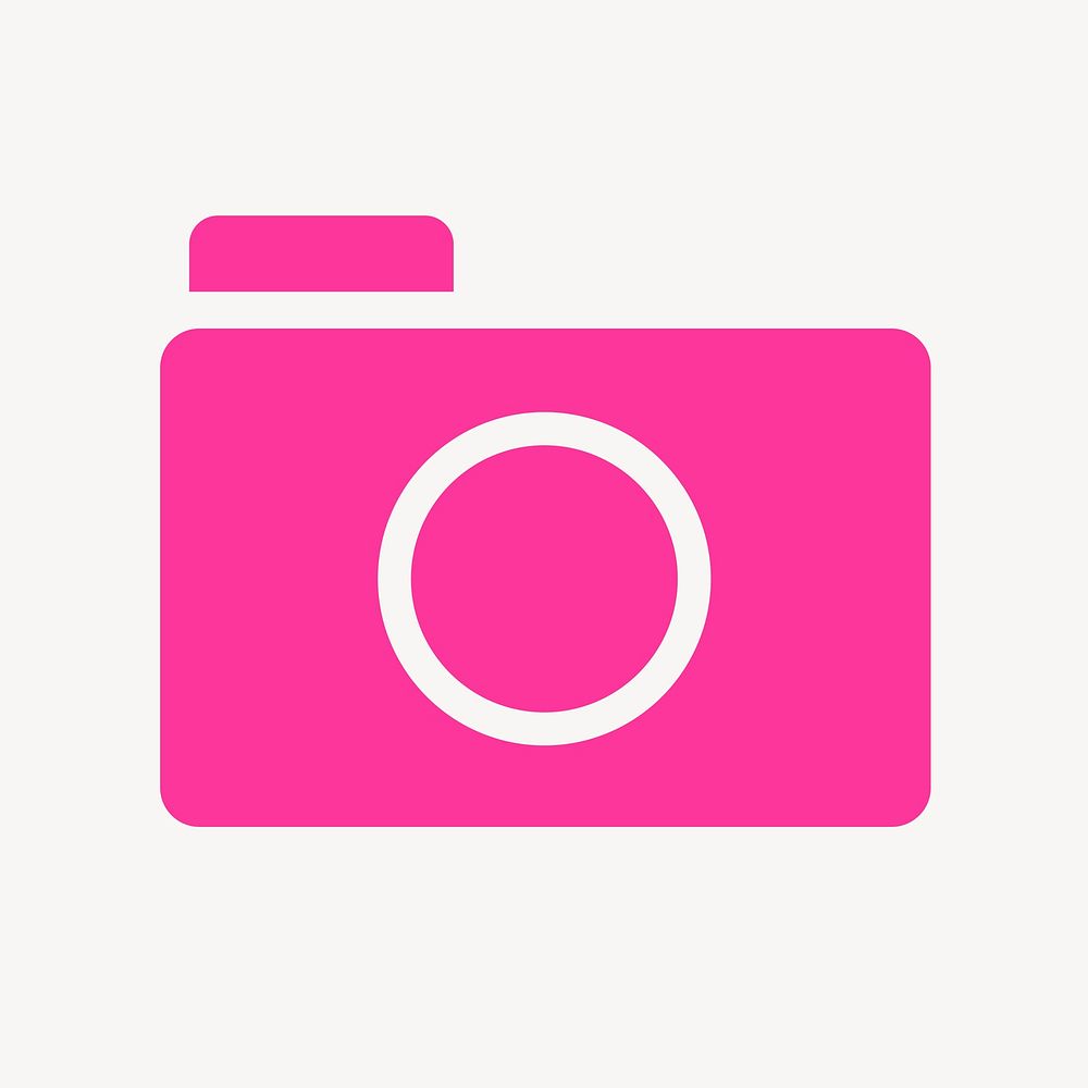 Camera app icon, flat graphic vector