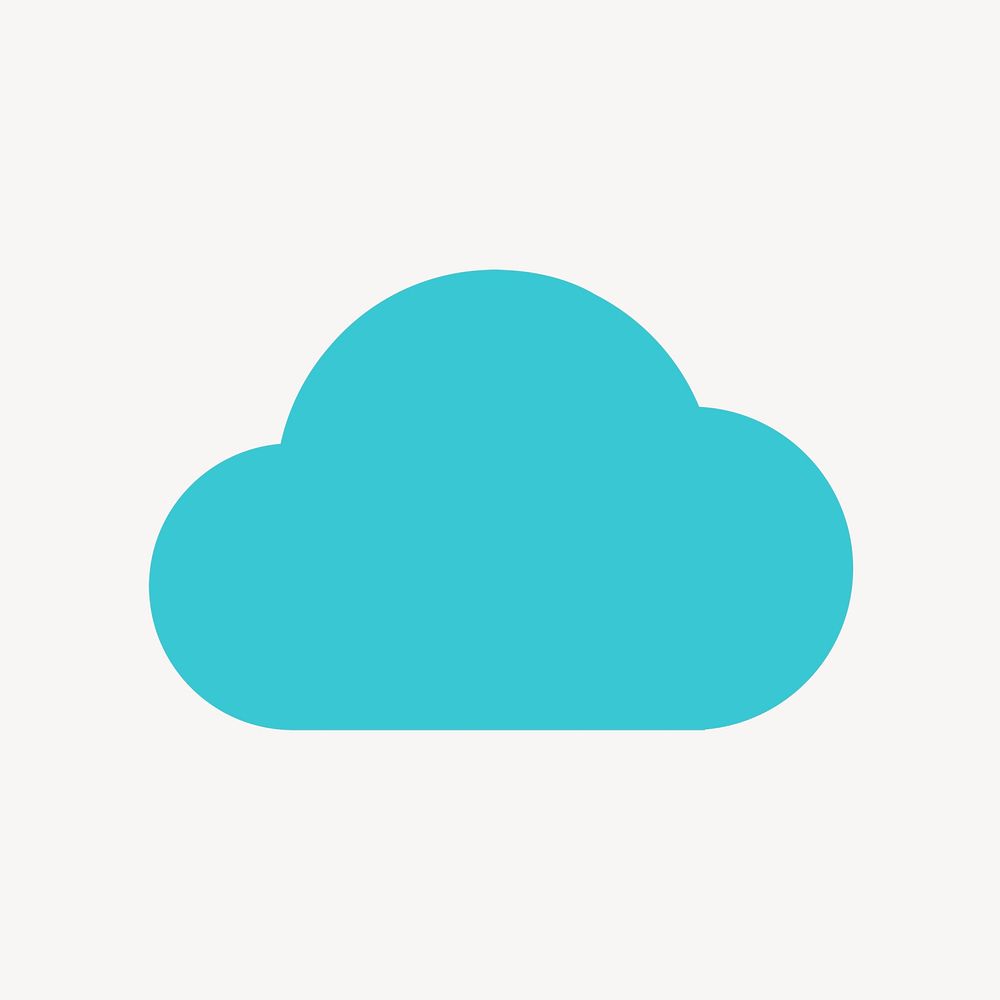 Cloud storage icon, flat graphic