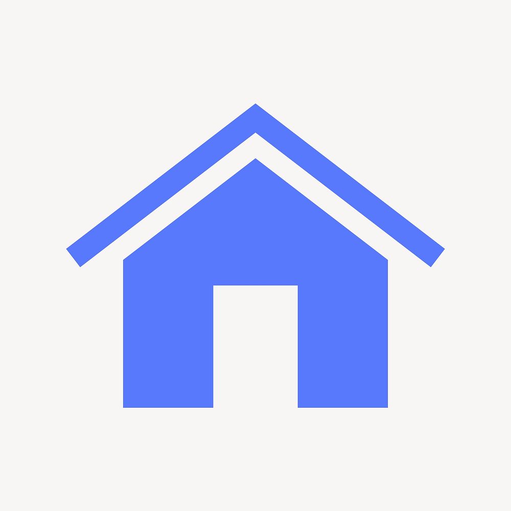 Home icon, flat graphic vector