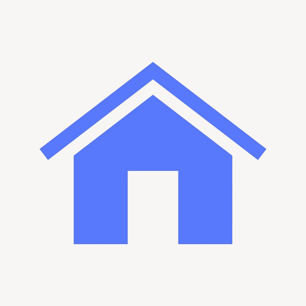 Home icon, flat graphic