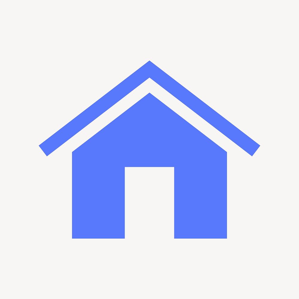 Home icon, flat graphic psd