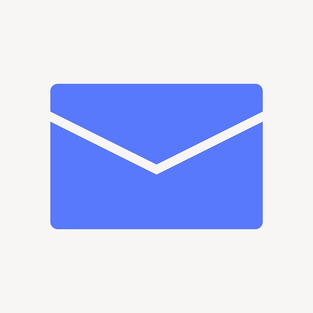 Envelope email icon, flat graphic vector