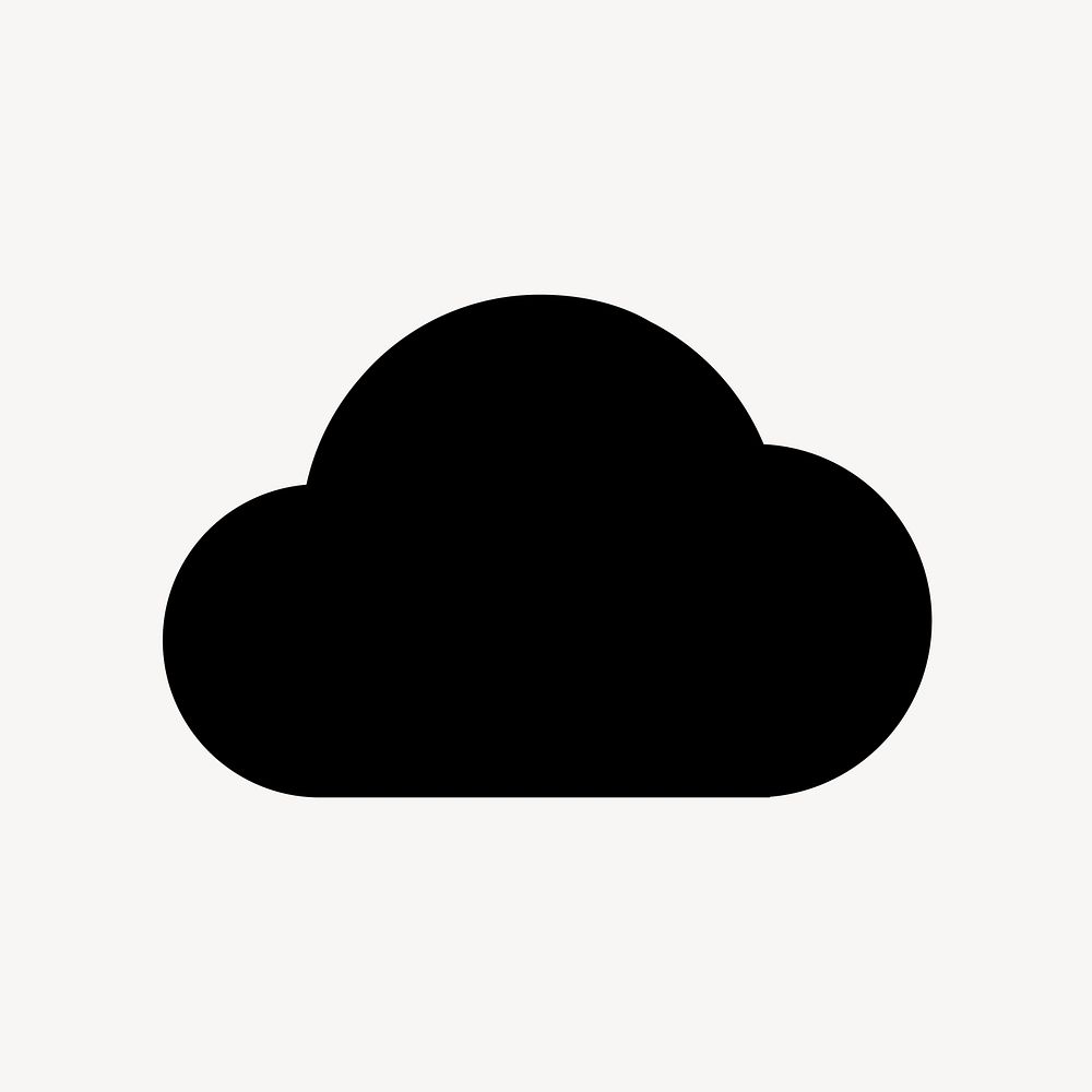 Cloud storage icon, flat graphic vector