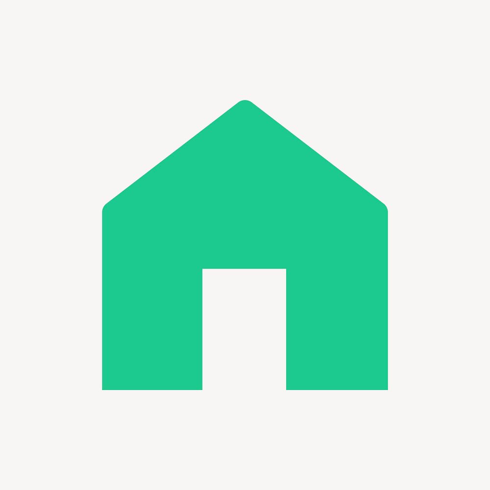 Home icon, flat graphic vector