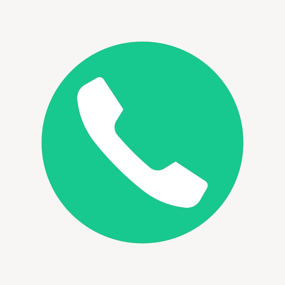 Phone call app icon, flat graphic