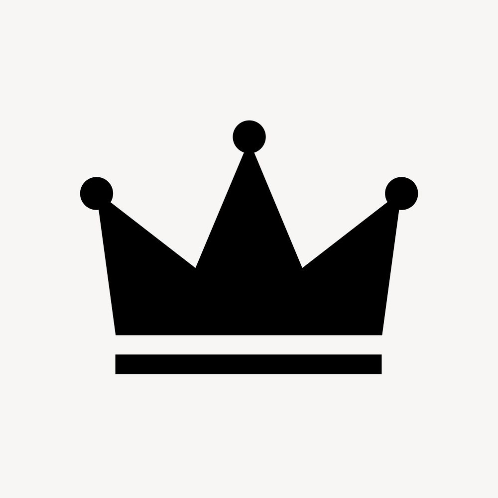 Crown ranking icon, flat graphic vector