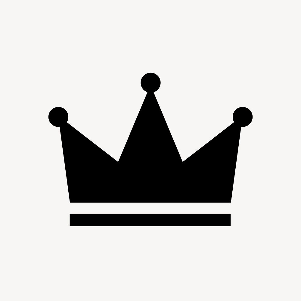 Crown ranking icon, flat graphic psd