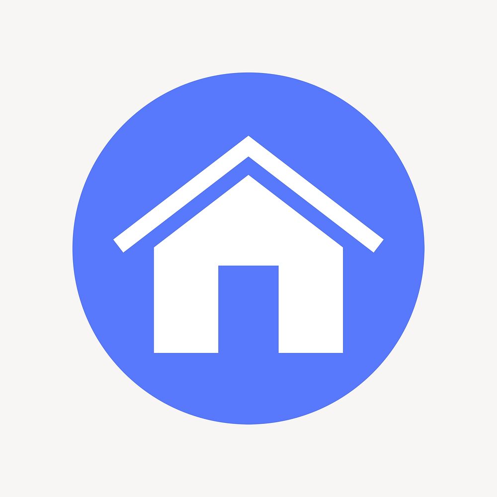 Home icon, flat graphic psd