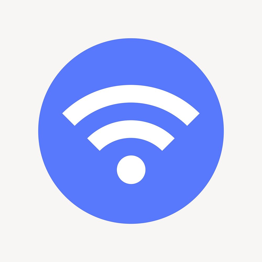 Wifi network icon, flat graphic vector