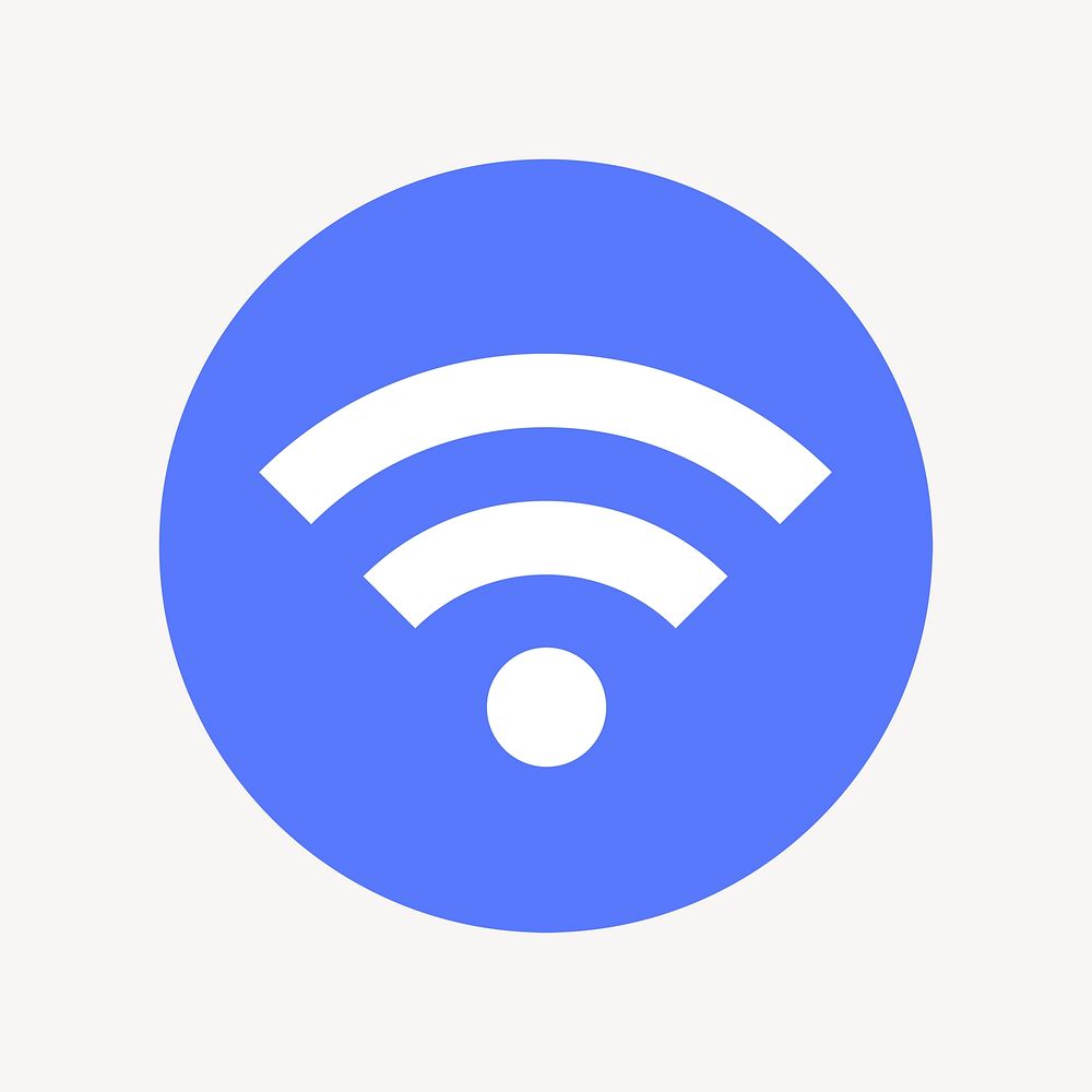 Wifi network icon, flat graphic