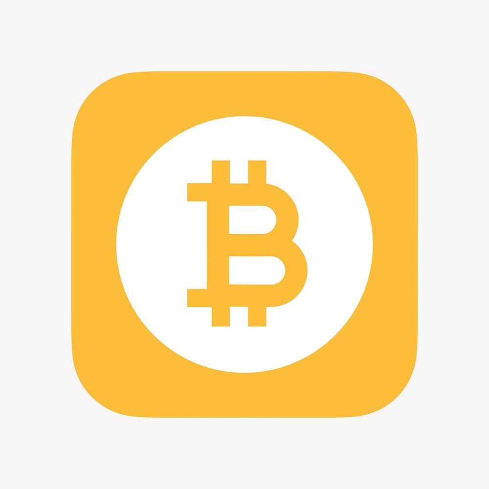 Bitcoin cryptocurrency icon, flat graphic | Free Photo - rawpixel