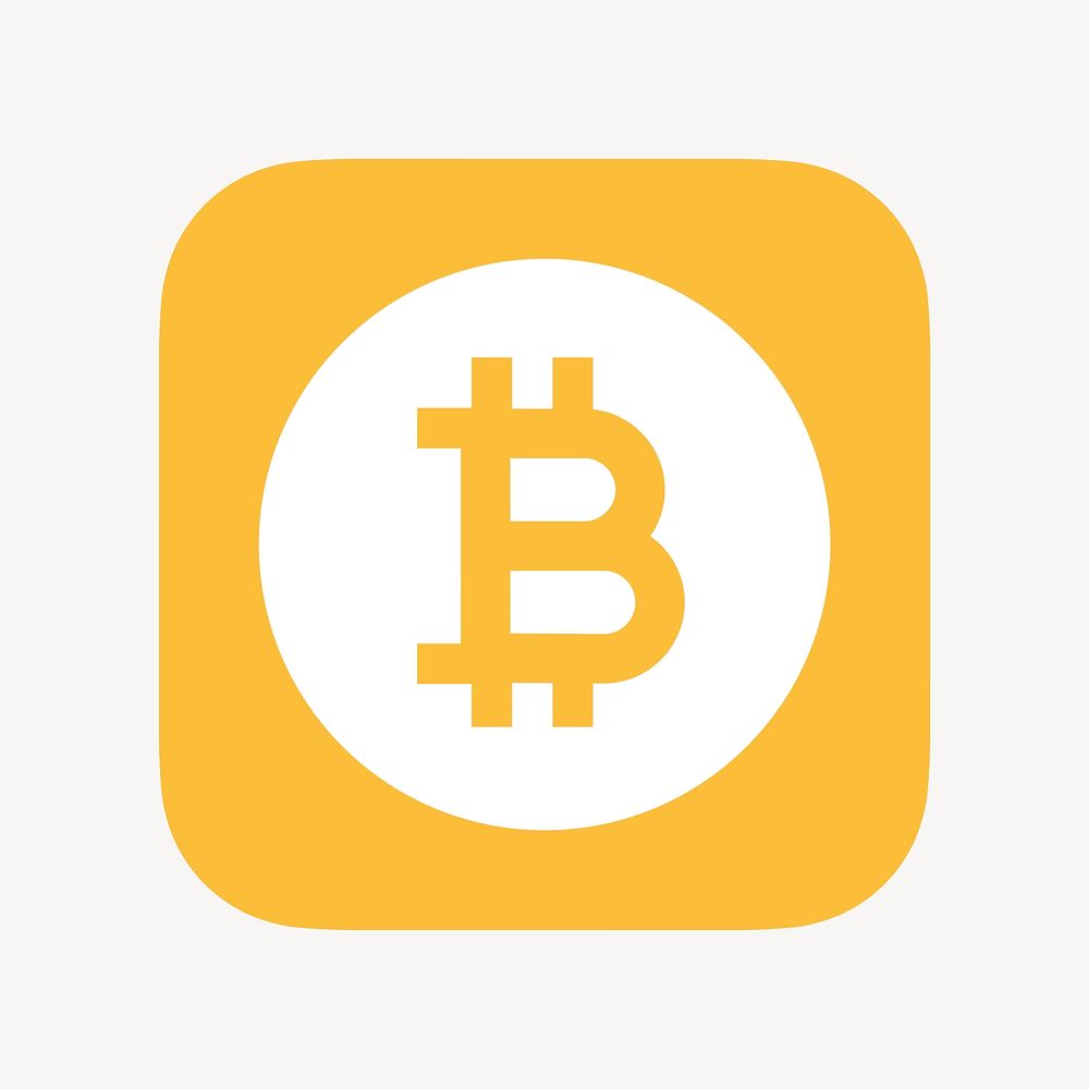 Bitcoin cryptocurrency icon, flat graphic vector