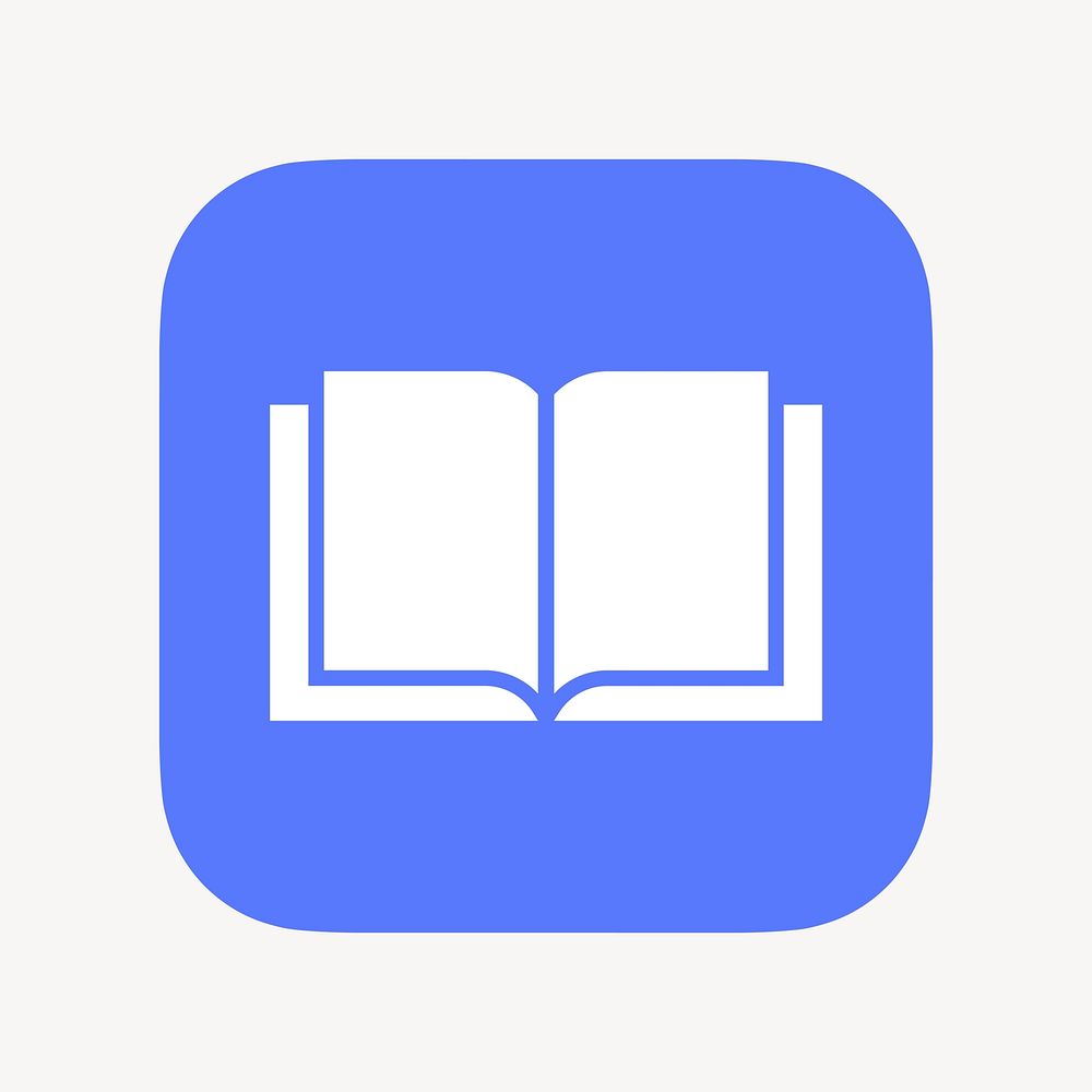 Open book, education icon, flat graphic vector