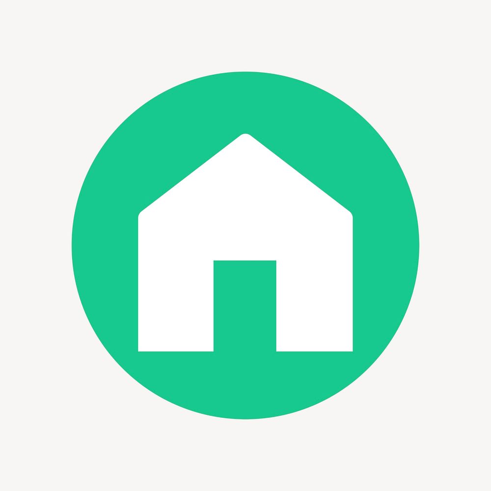 Home icon, flat graphic psd