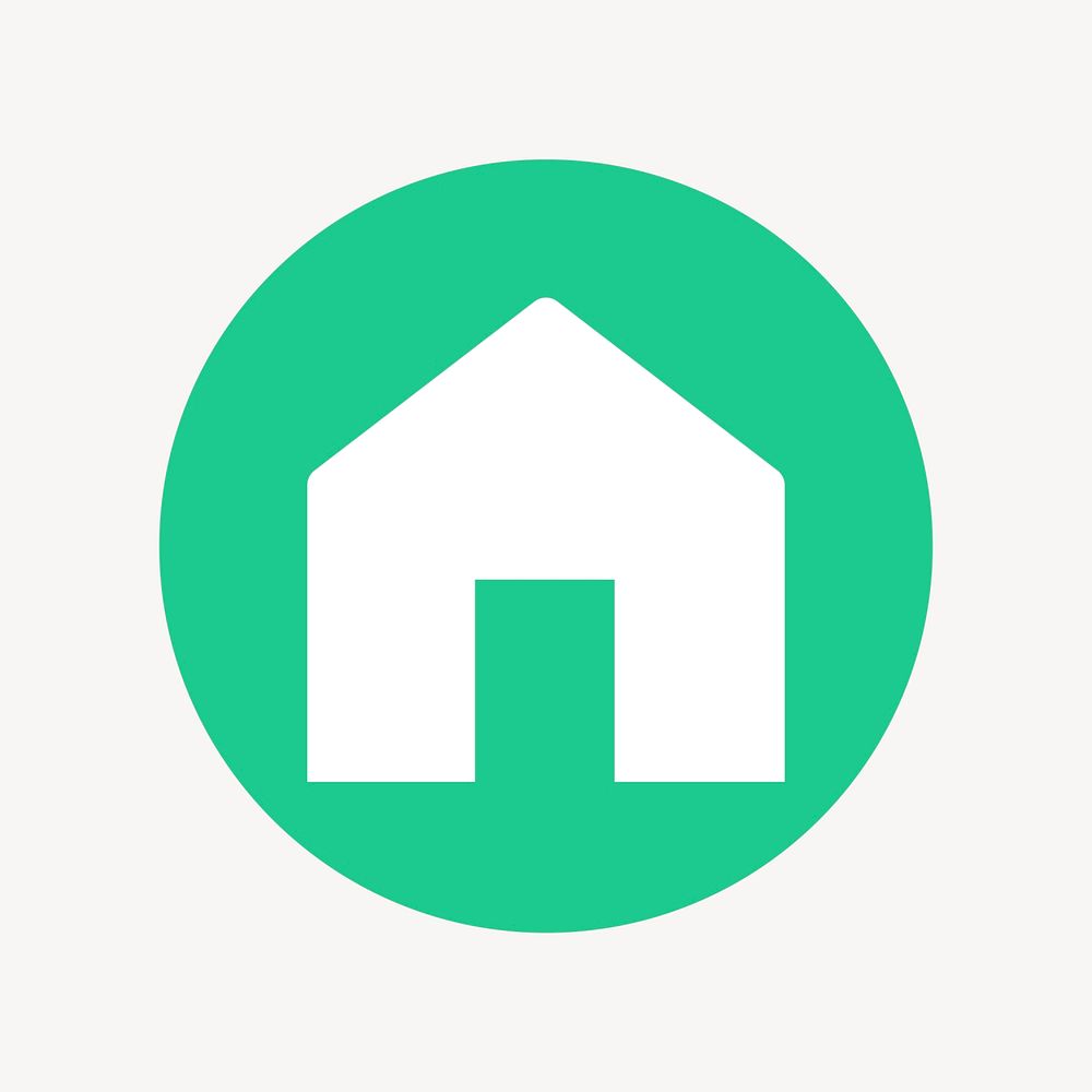 Home icon, flat graphic vector