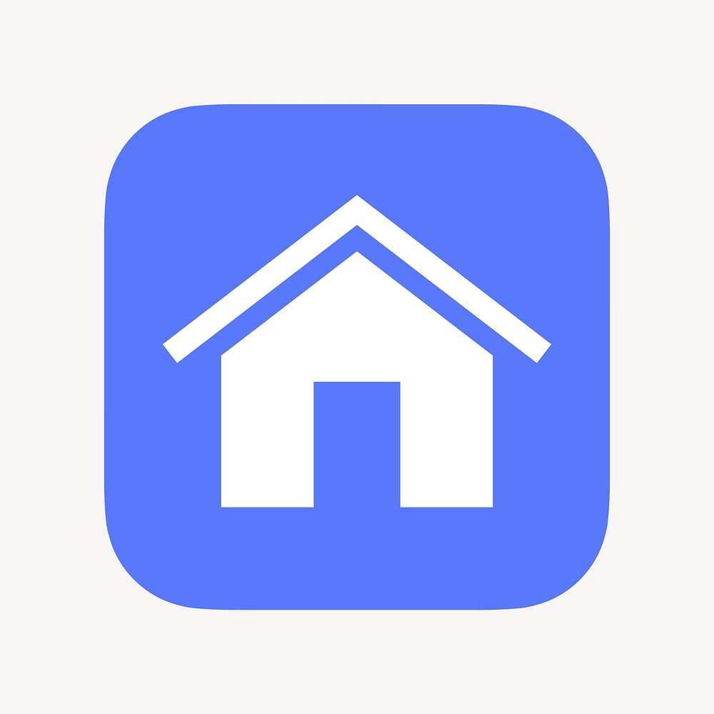 Home icon, flat graphic vector