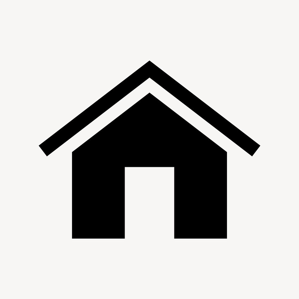 Home icon, flat graphic vector