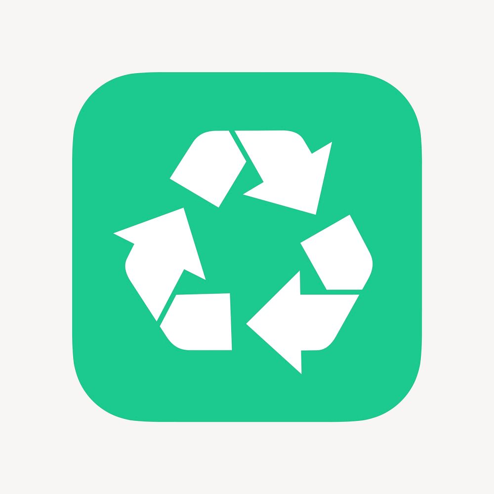 Recycle, environment icon, flat graphic vector