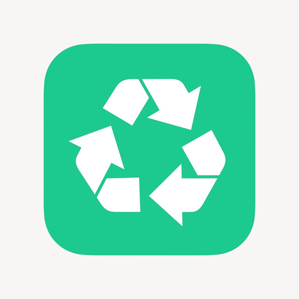 Recycle, environment icon, flat graphic