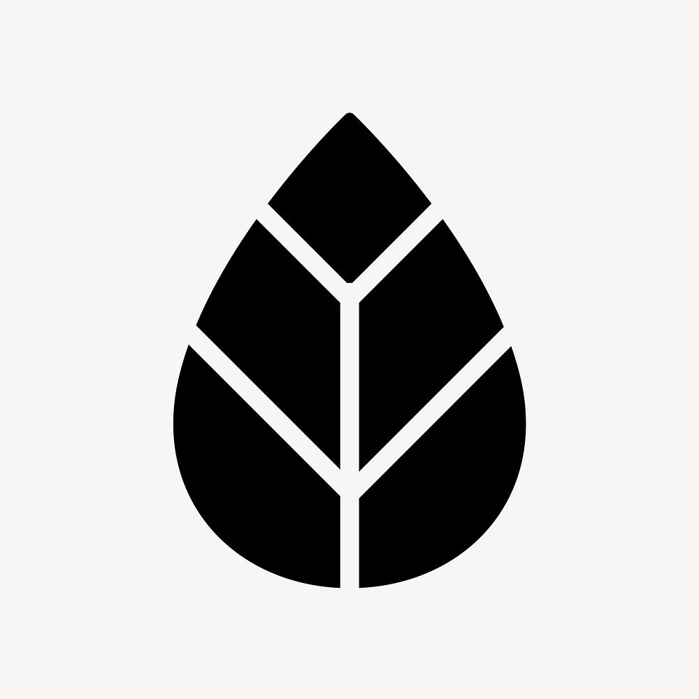 Leaf, environment icon, flat graphic vector