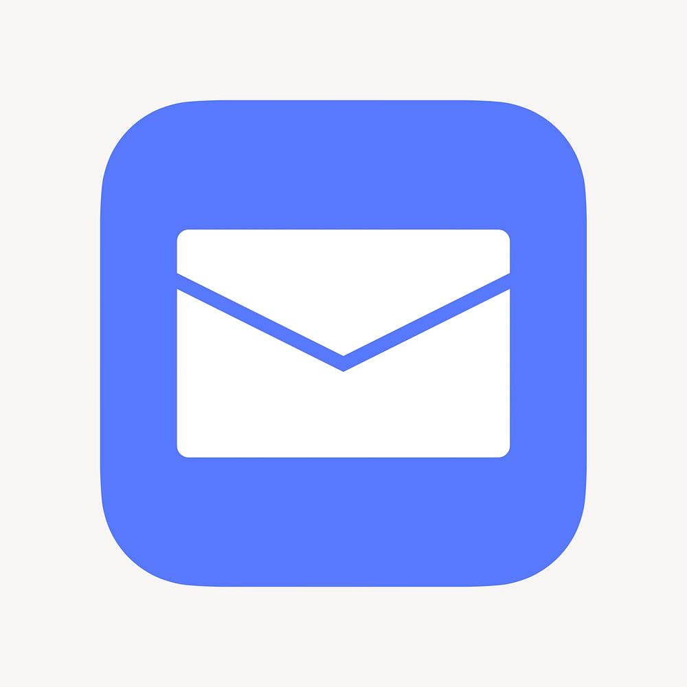 Envelope email icon, flat graphic