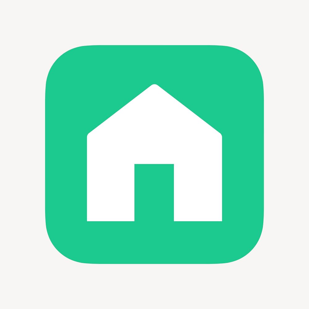 Home icon, flat graphic vector