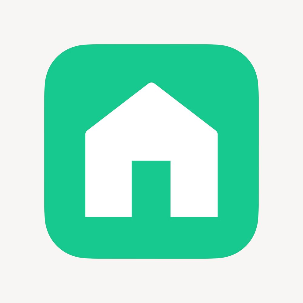 Home icon, flat graphic psd