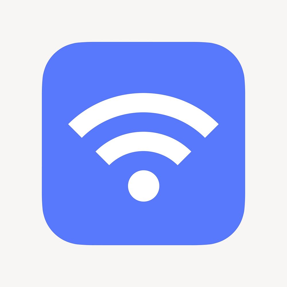 Wifi network icon, flat graphic vector