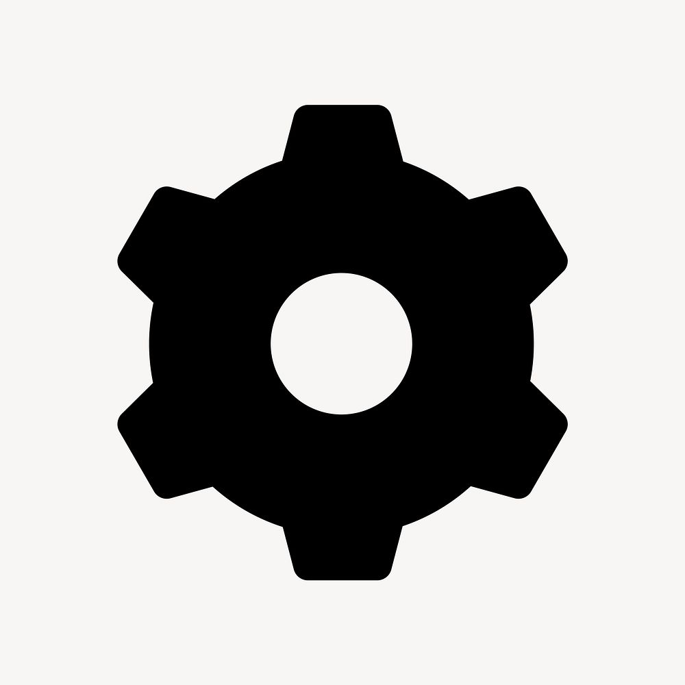 Cog, settings icon, flat graphic