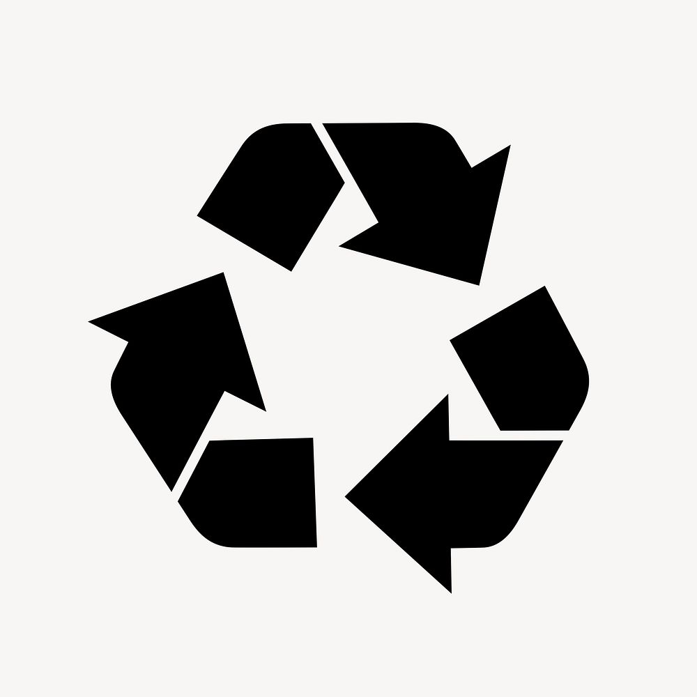 Recycle, environment icon, flat graphic psd